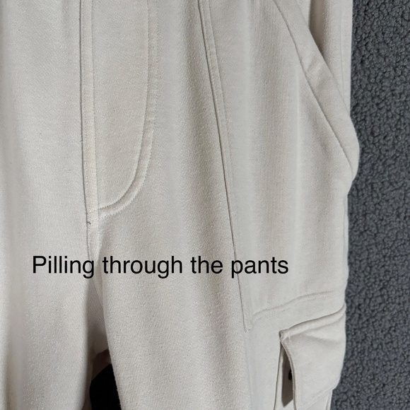 Alo Yoga Highline Cargo Pants Sweatpants - Women's Size M - Cream - Picture 4 of 10